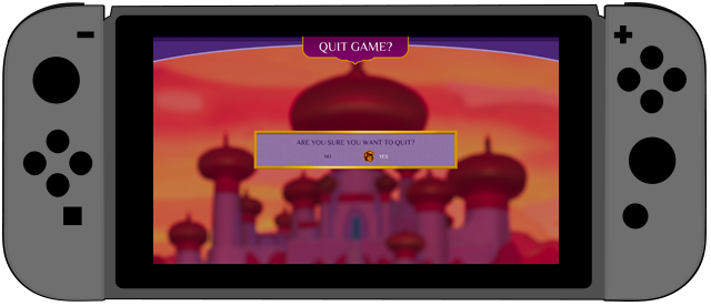 Aladdin popup alert UI design