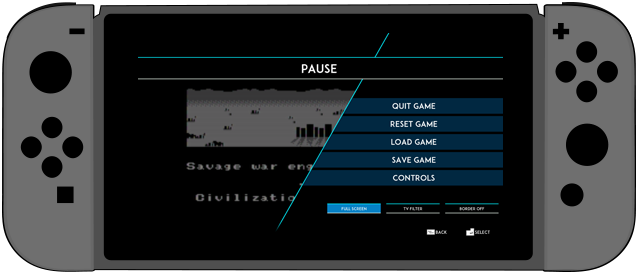 Pause screen UI design