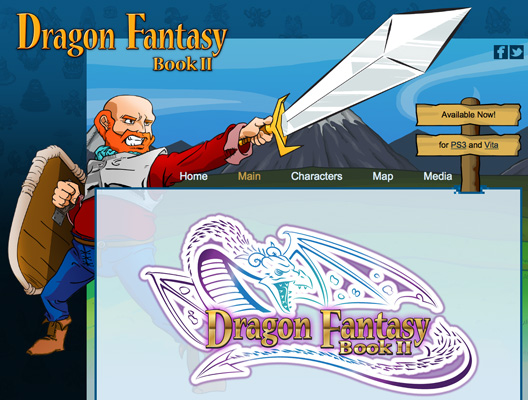 Dragon Fantasy Book 2 site design